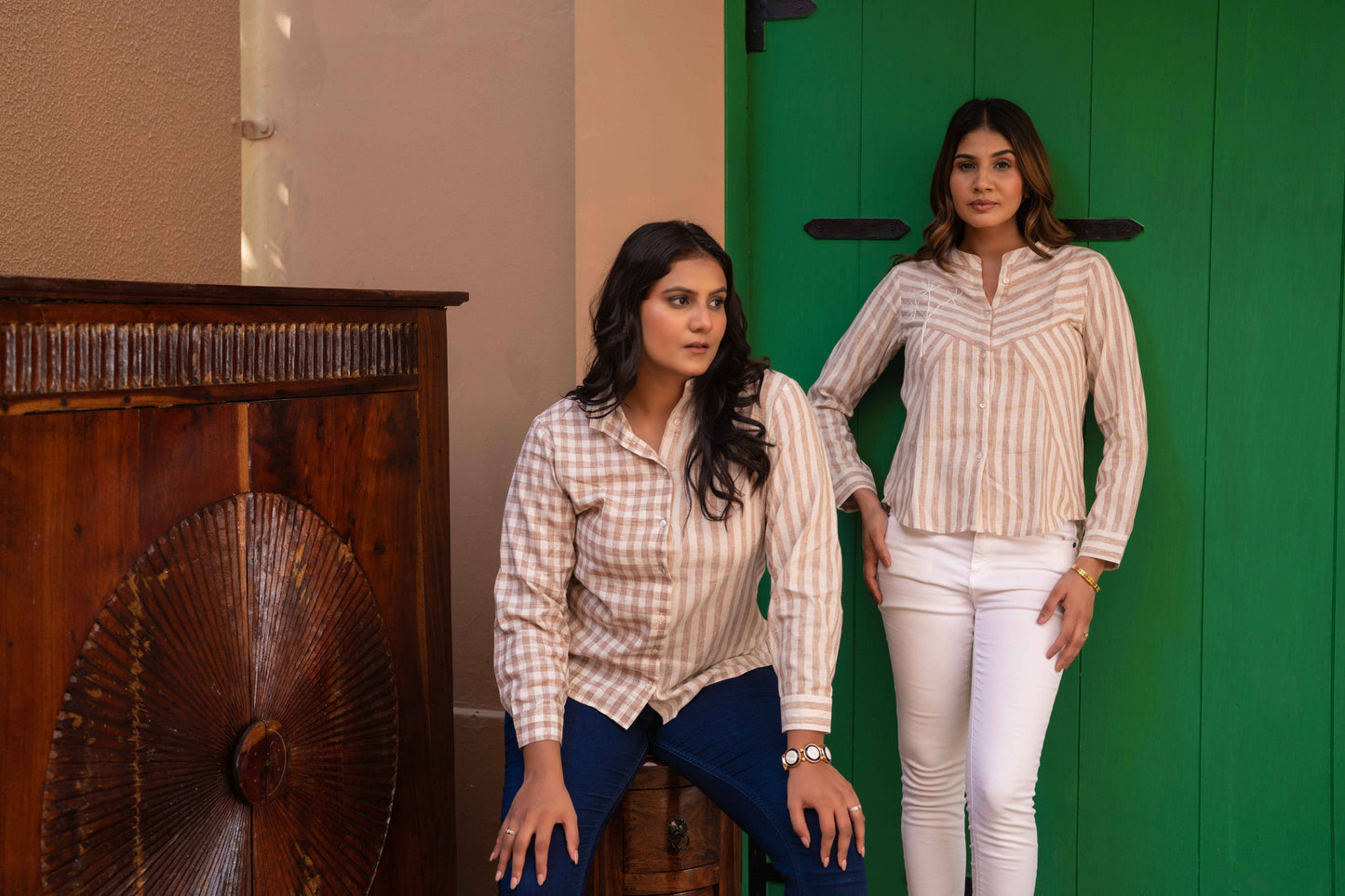 Grey Yarn Died Embro Shirt