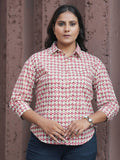 Pink & White Printed Shirt