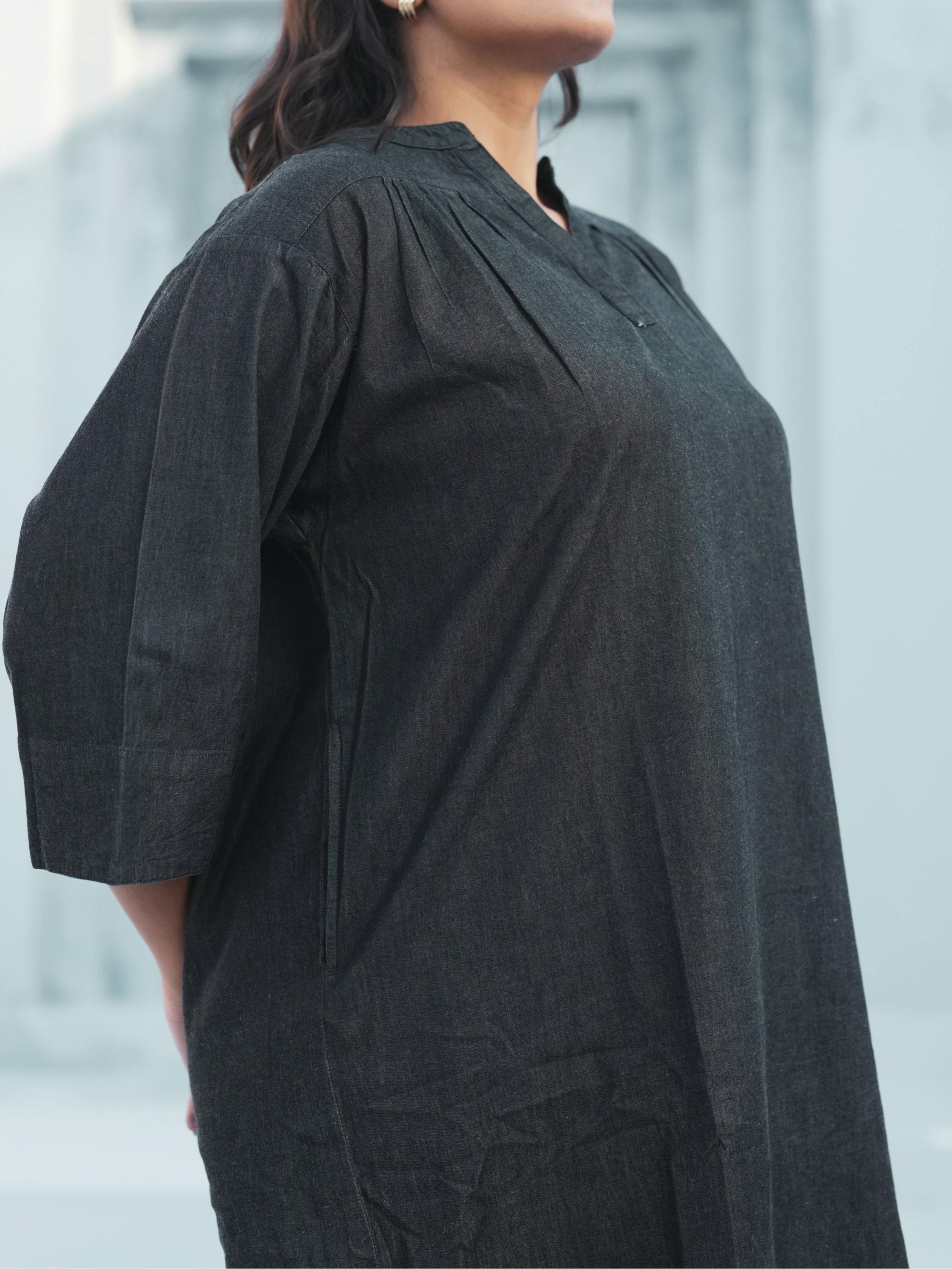 Denim Black Oversized Dress