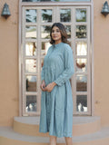 Denim Buttoned Long Dress