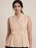 Beige Waist Top