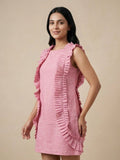 Blush Ruffle Mini Dress