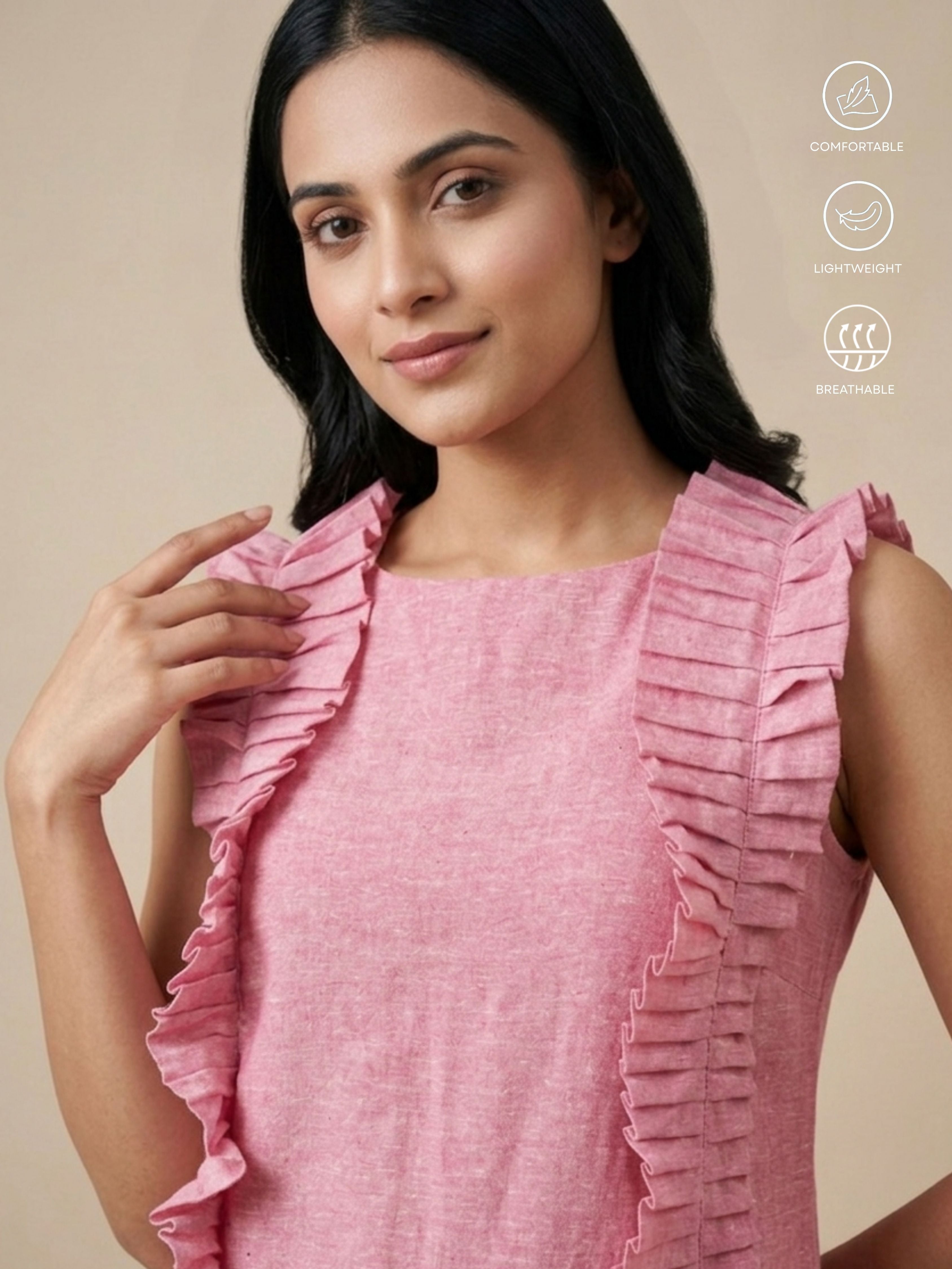 Blush Ruffle Mini Dress