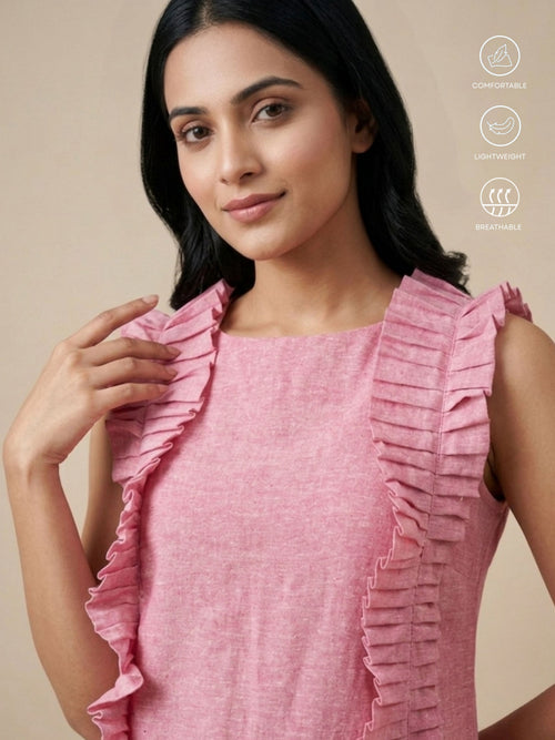 Blush Ruffle Mini Dress