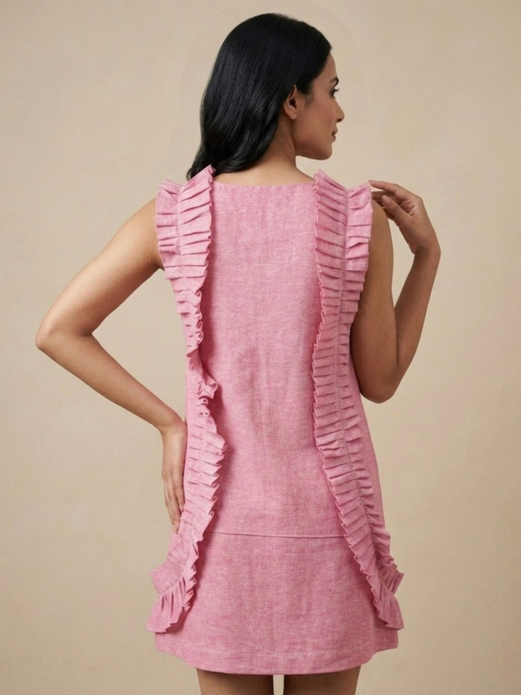 Blush Ruffle Mini Dress