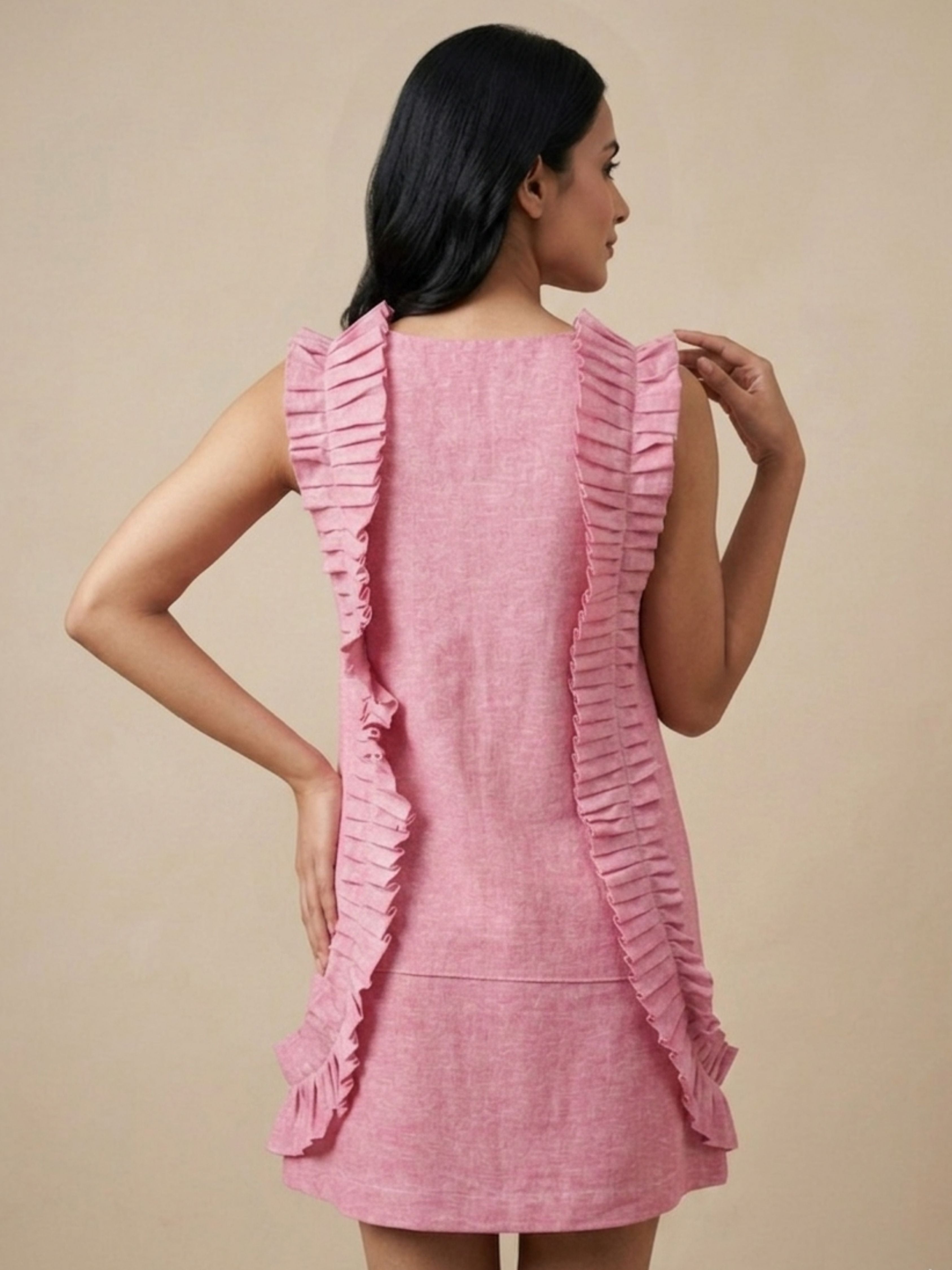 Blush Ruffle Mini Dress