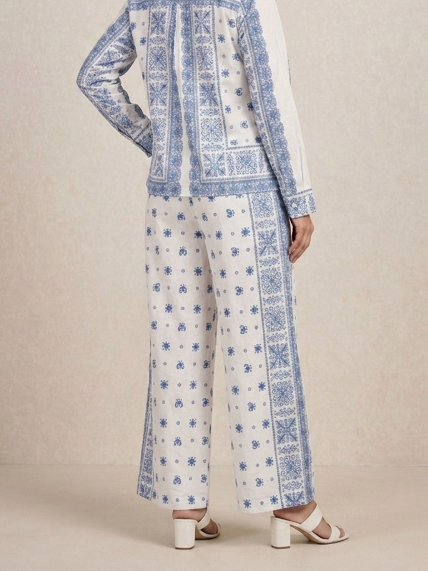 Blue Panel Cotton Co-Ord