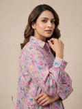 Pink Floral Cotton Shirt