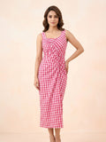 Pink Gingham Bodycon