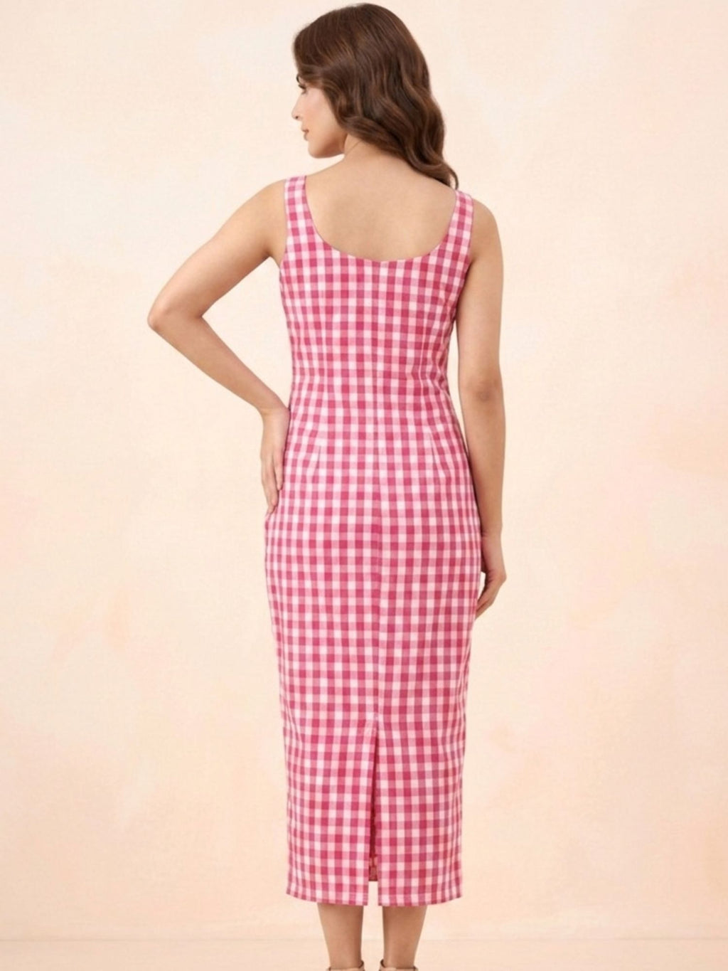 Pink Gingham Bodycon