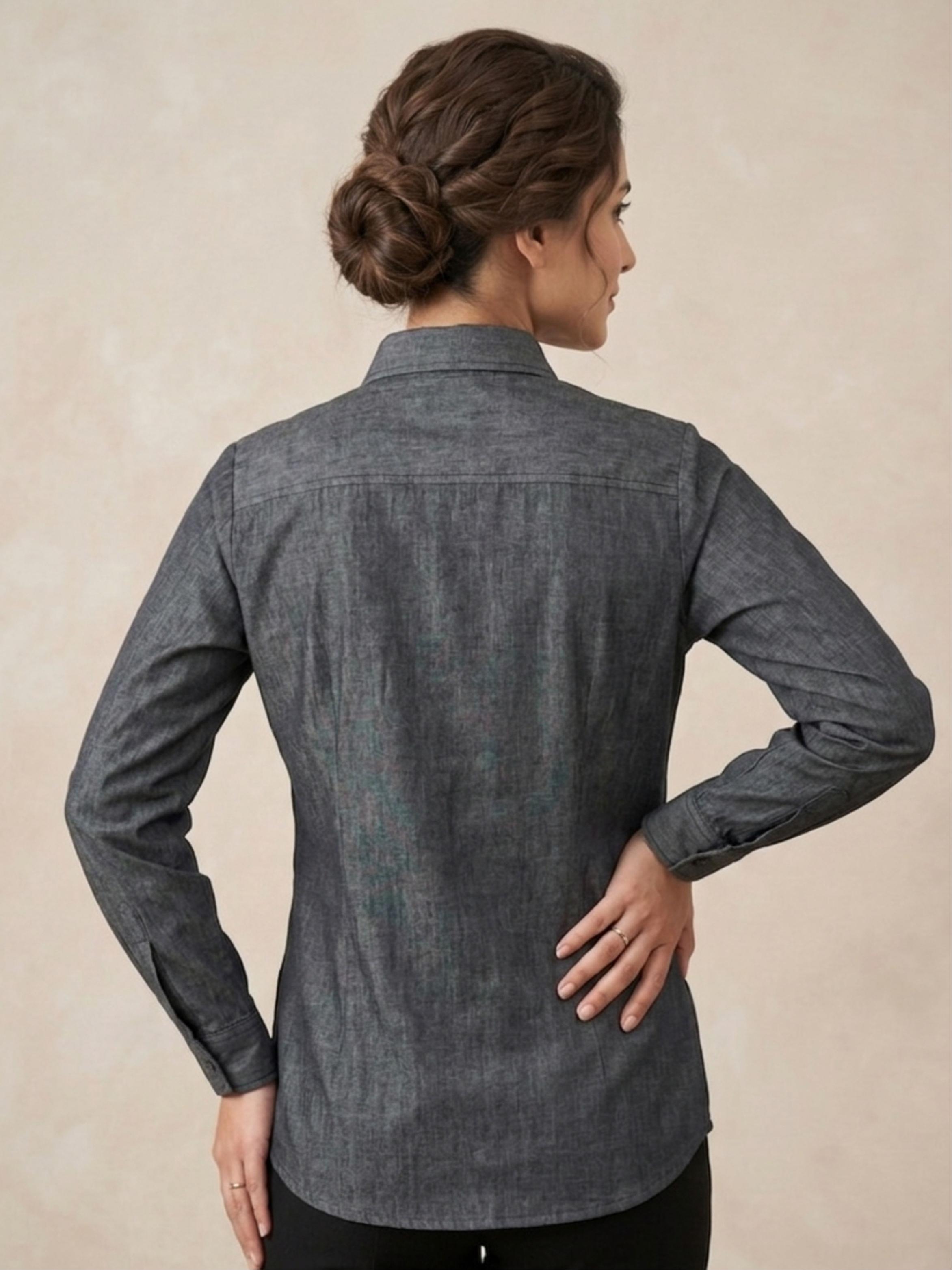 Denim Lace Detail Shirt