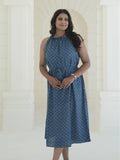 Indigo Waist Tie Dress