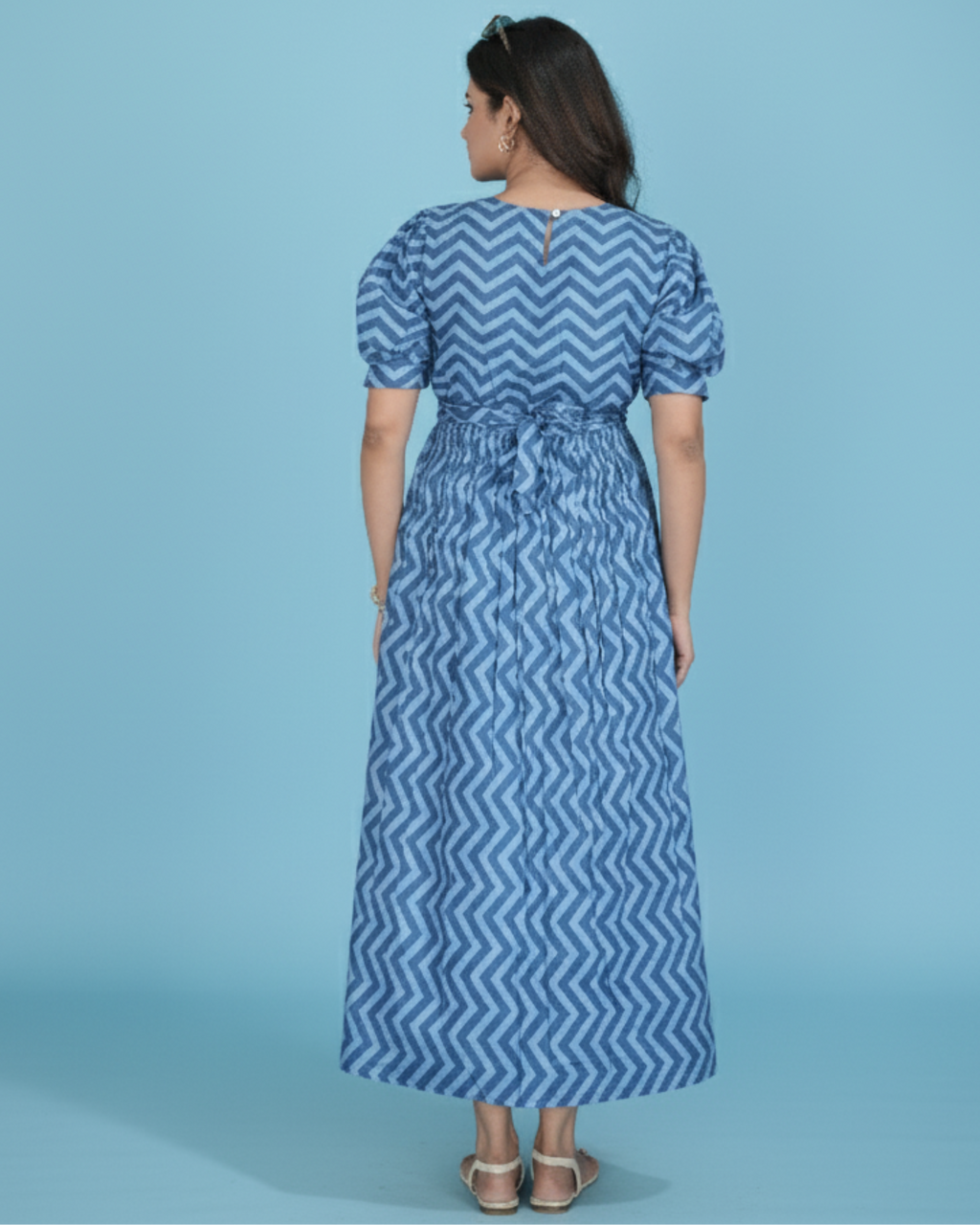 Blue Zig Zag Dress