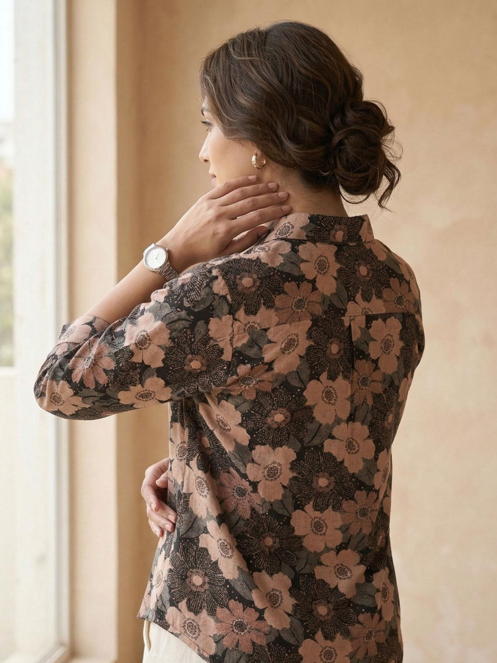 Floral Black Shirt