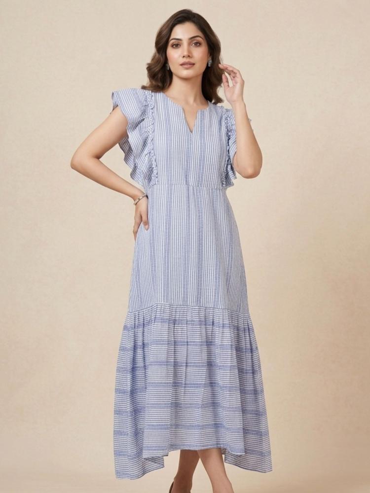 Hakoba Striped Blue Dress