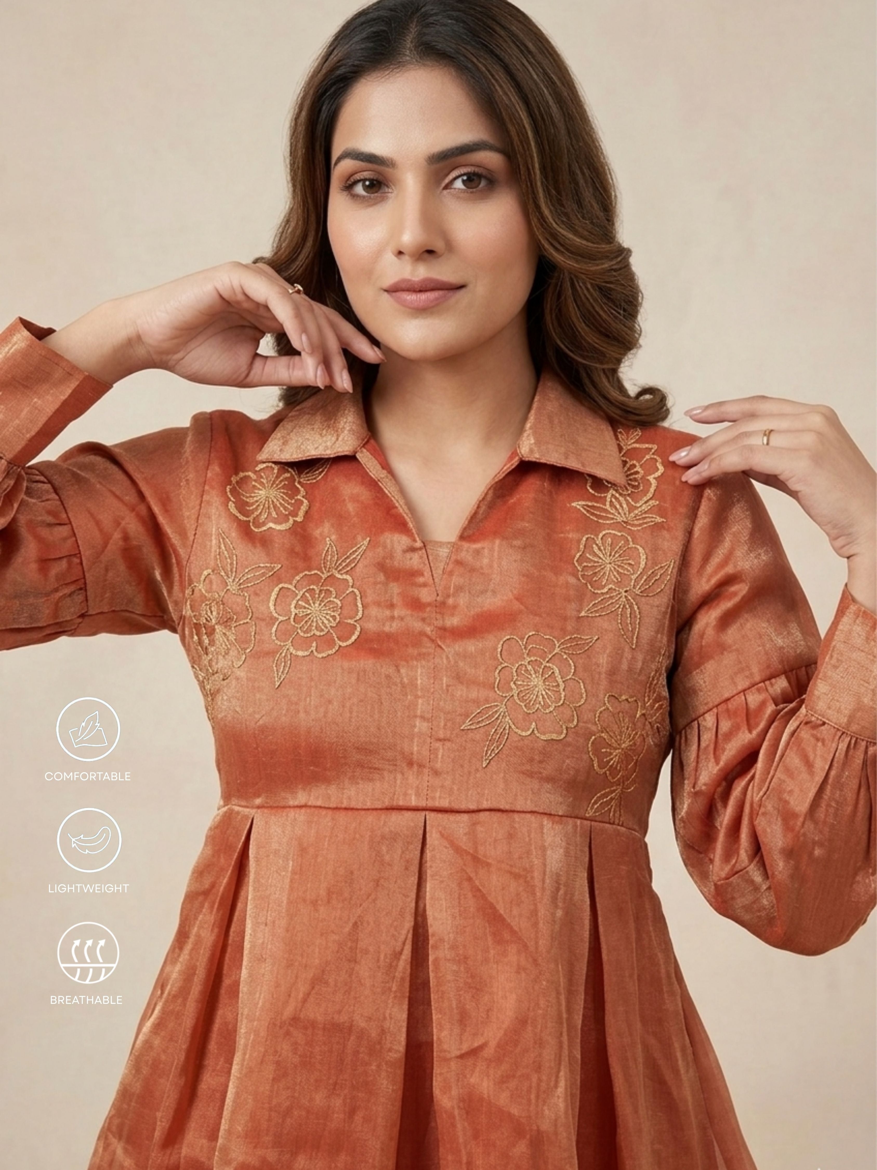Rust Tissue Co-ord Set