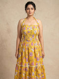 Yellow Bobbin Elastic Dress