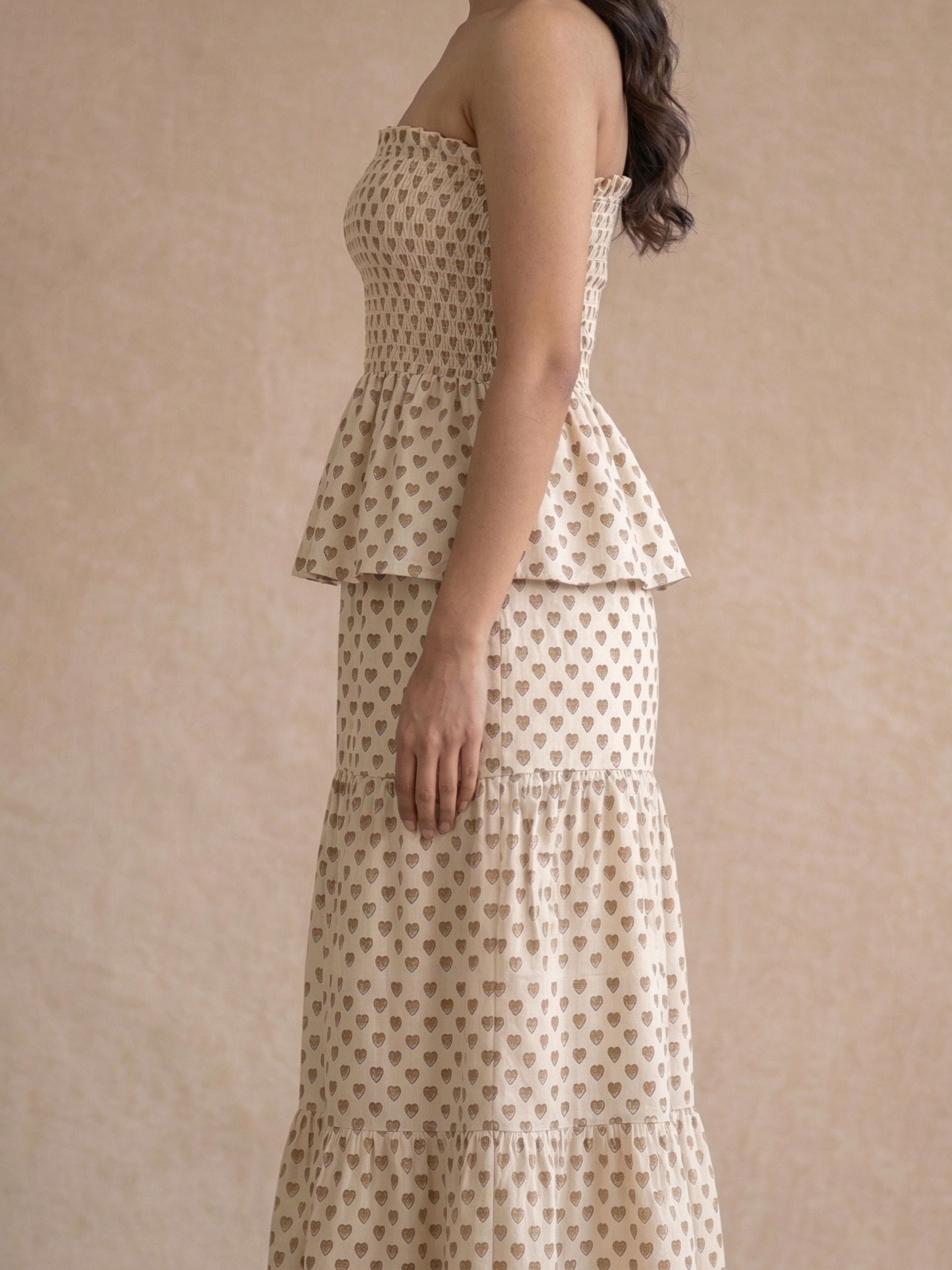 Mocha Hearts Tube Co-ord