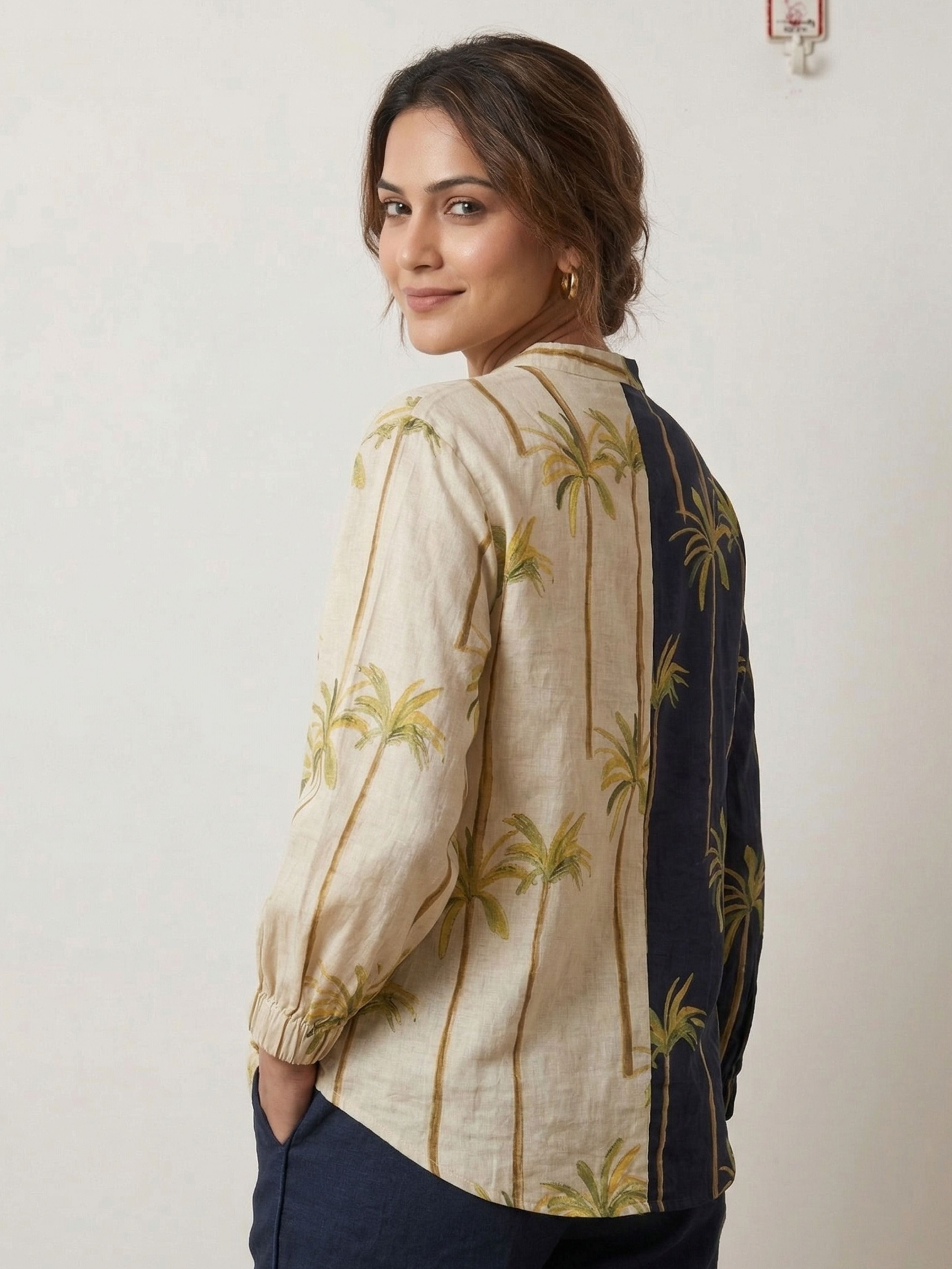 Palm Split Cotton Shirt