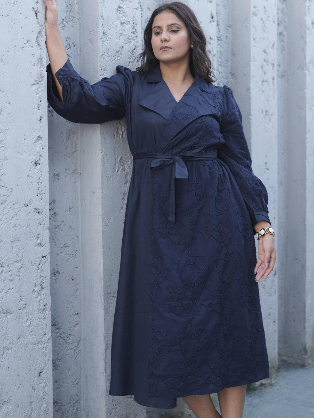 Blue Trench Dress