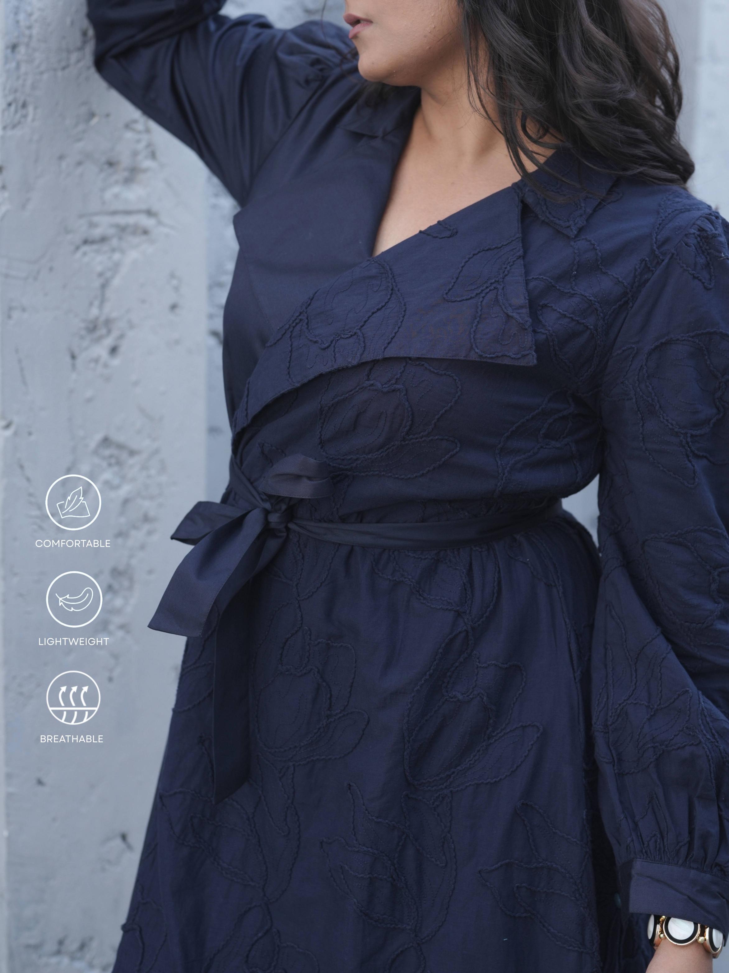 Blue Trench Dress