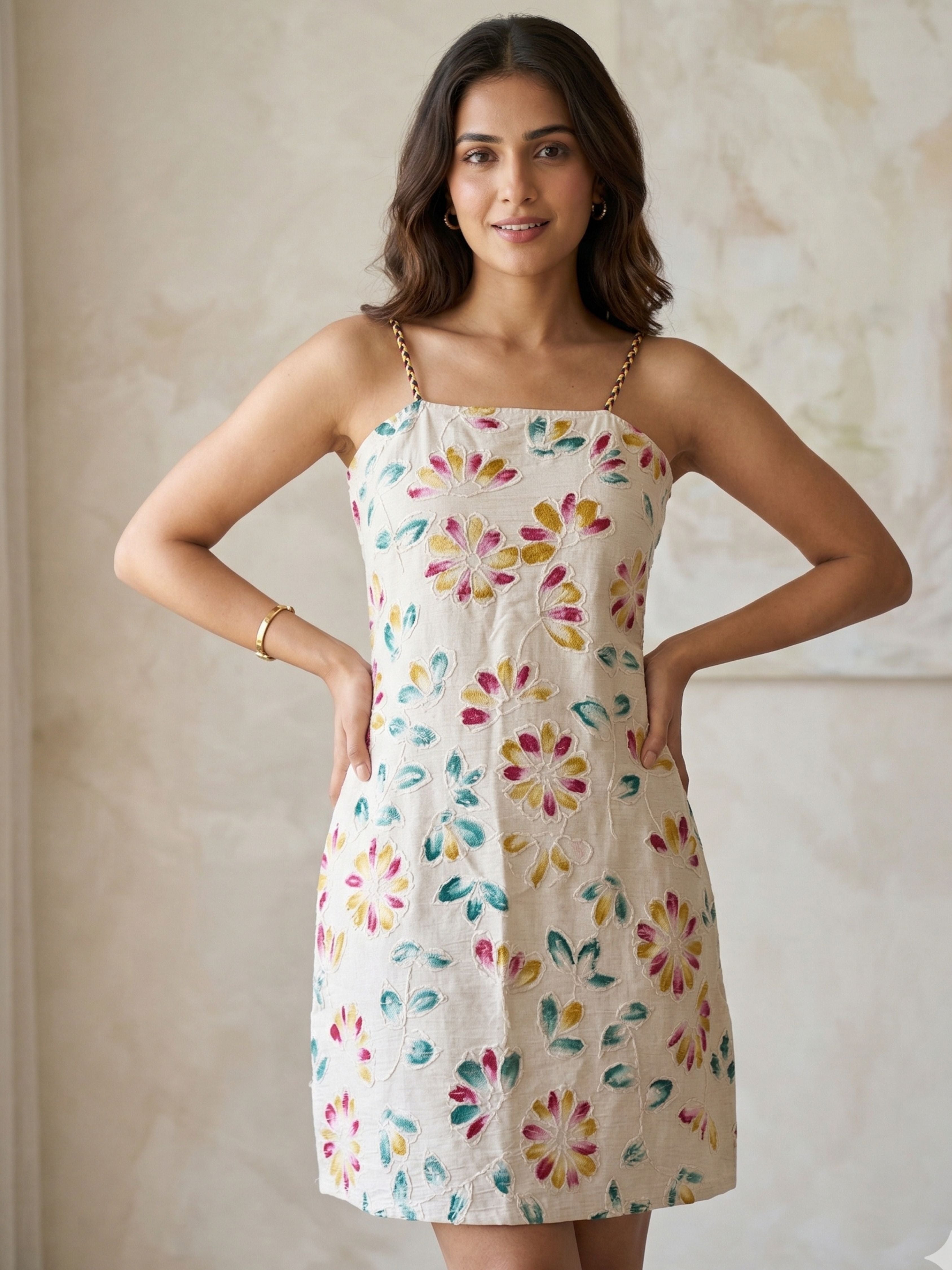 3D Floral One Peice dress