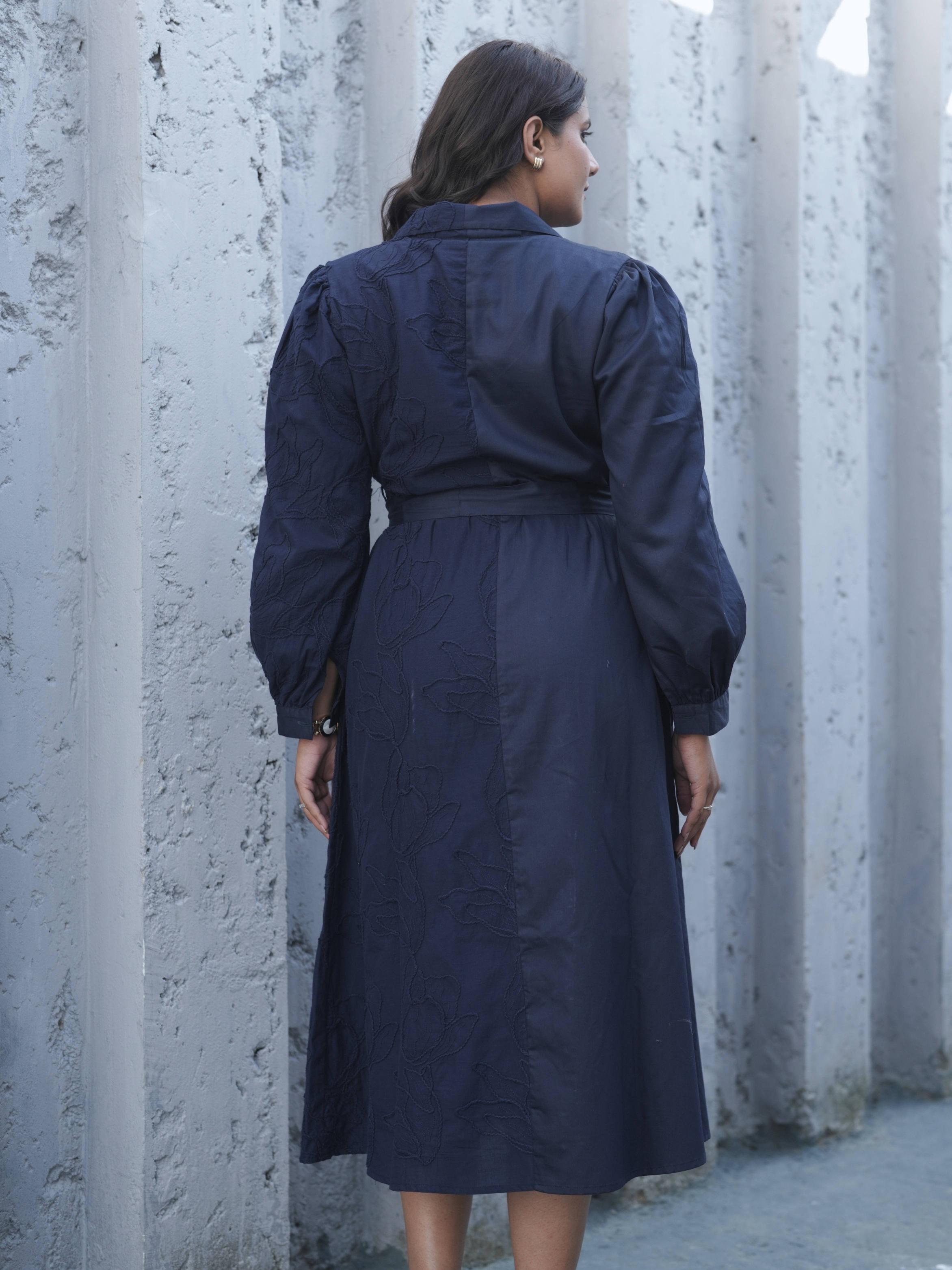 Blue Trench Dress