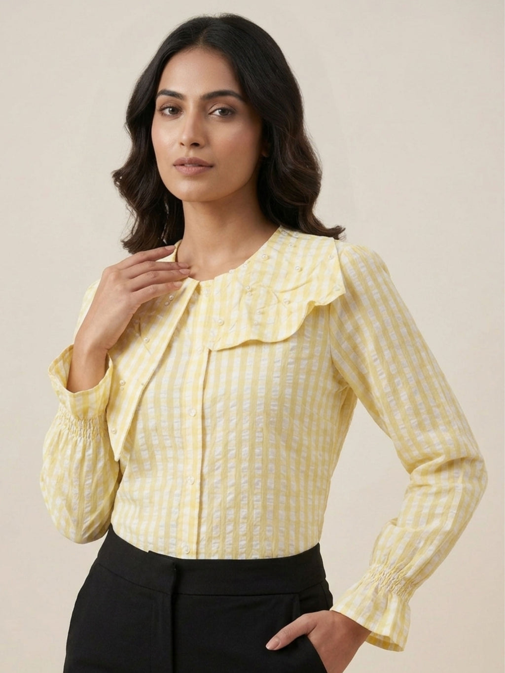 Pearl Yellow Cotton Shirt