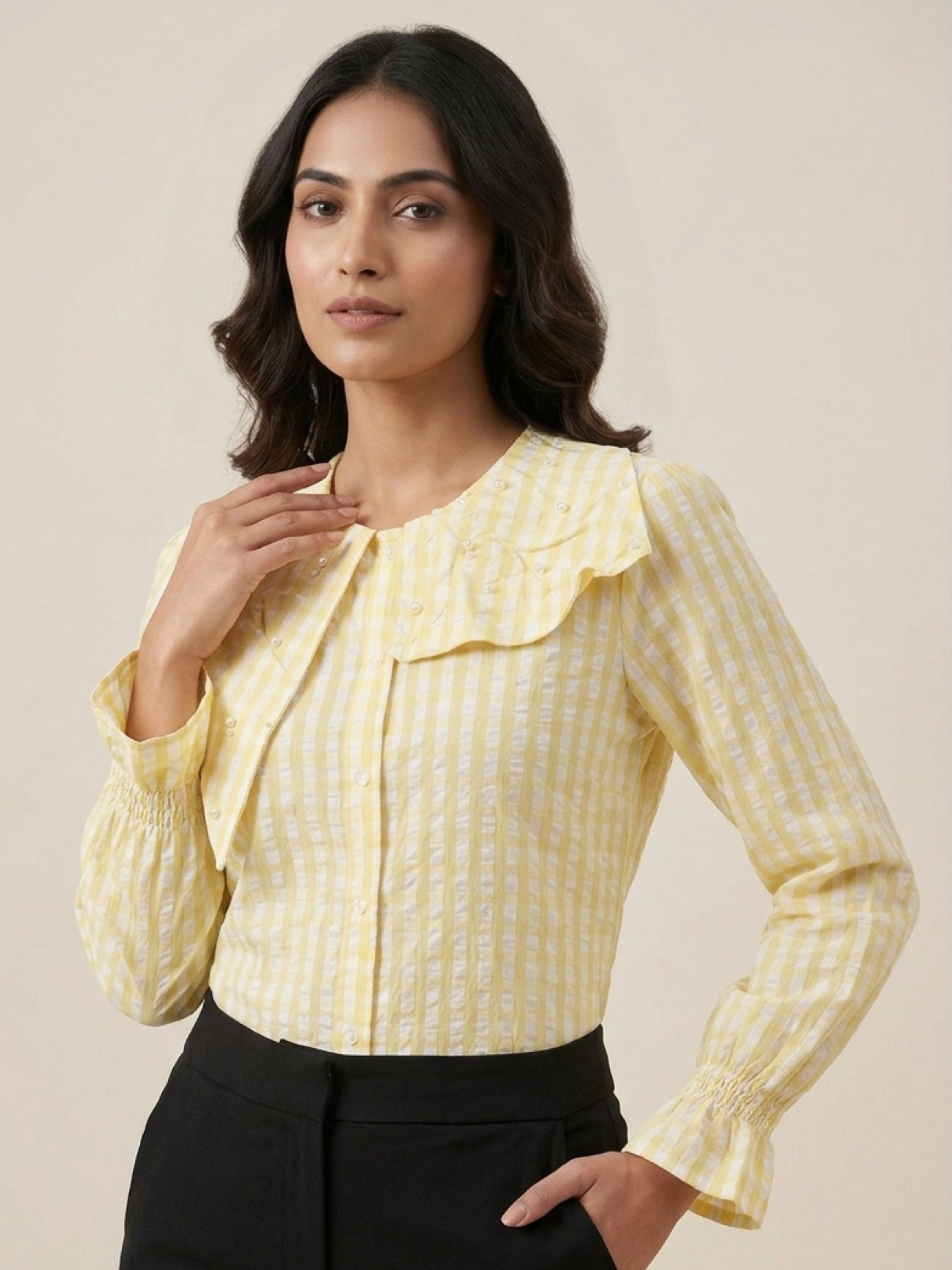 Pearl Yellow Cotton Shirt
