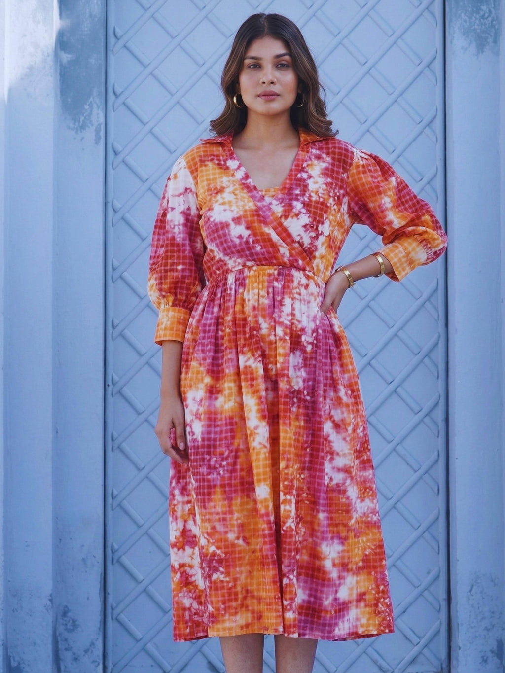 Sunset Tie Die Midi Dress