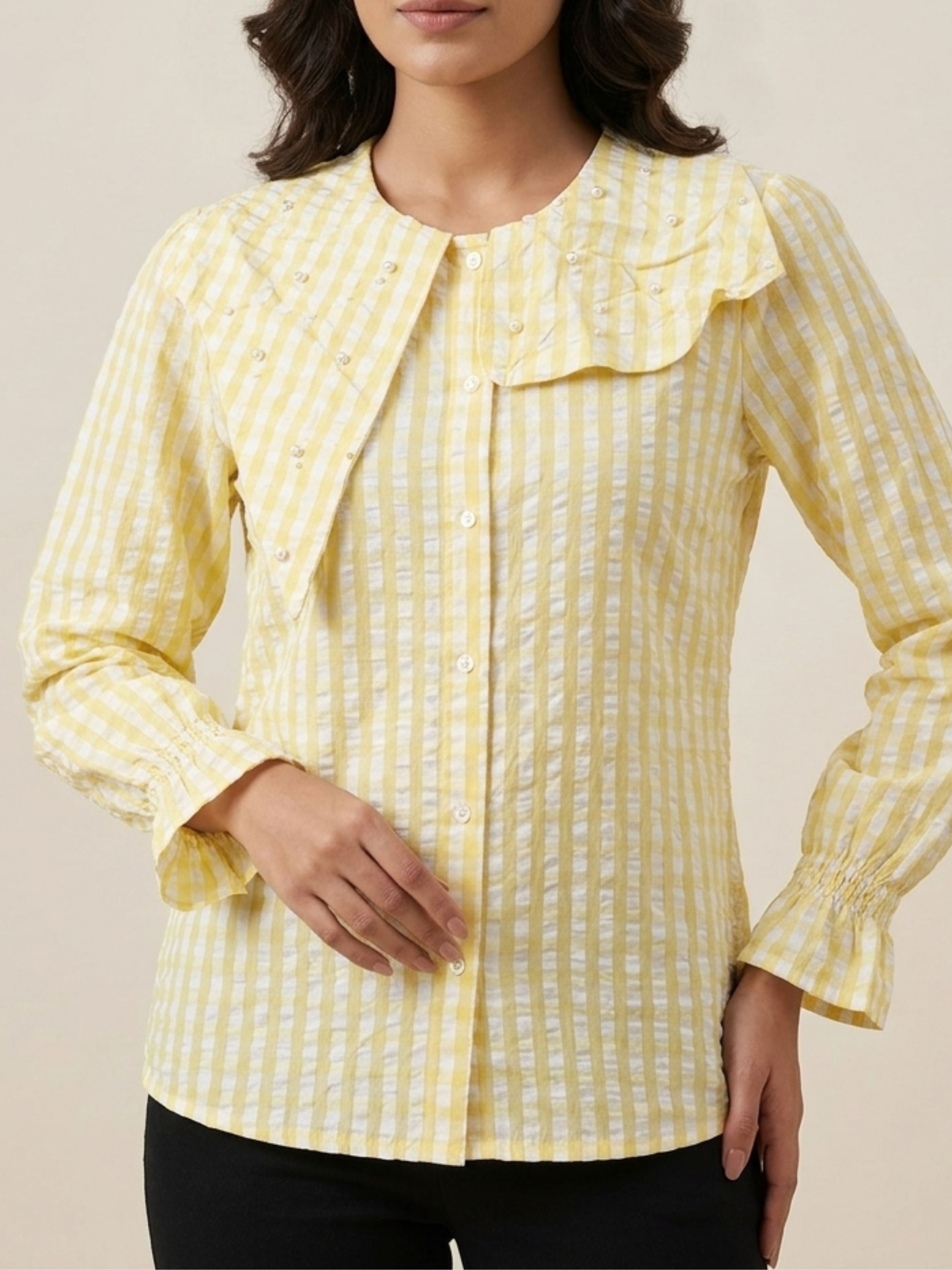 Pearl Yellow Cotton Shirt