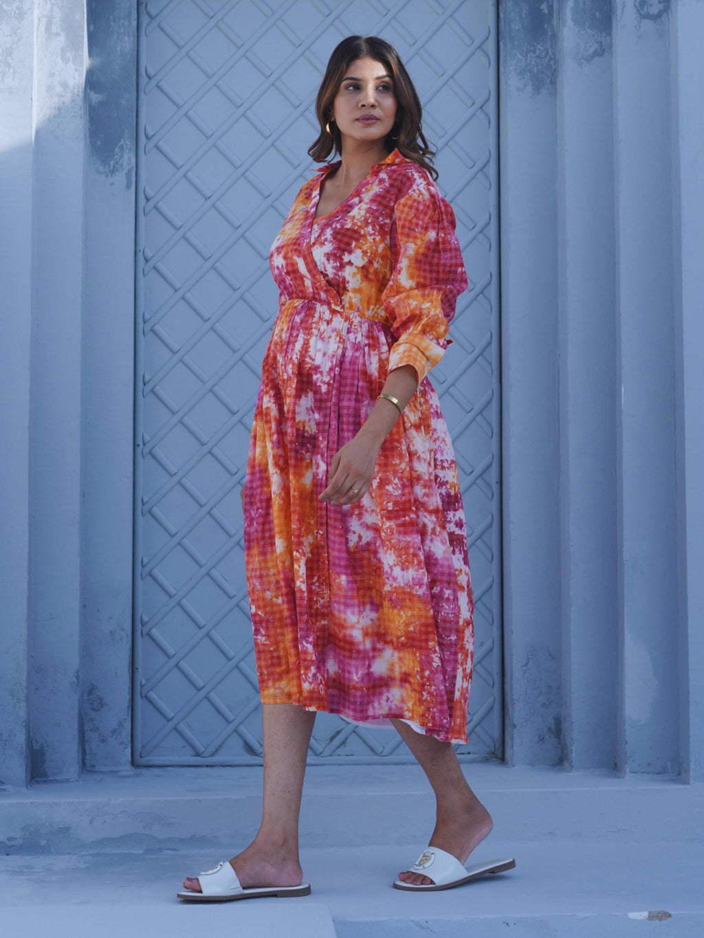 Sunset Tie Die Midi Dress