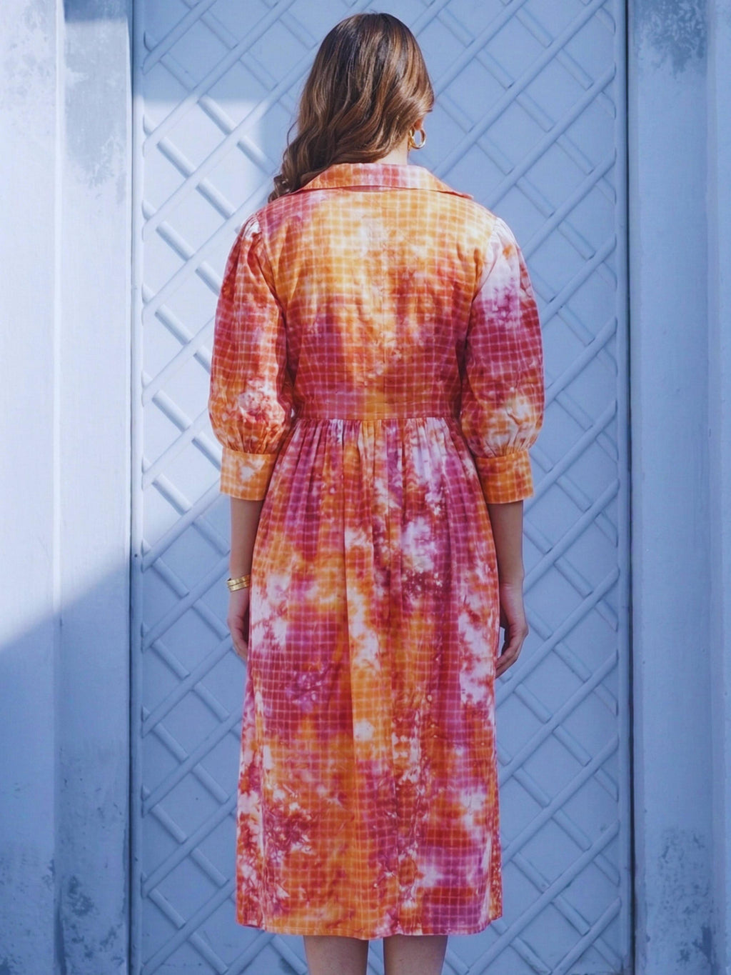 Sunset Tie Die Midi Dress