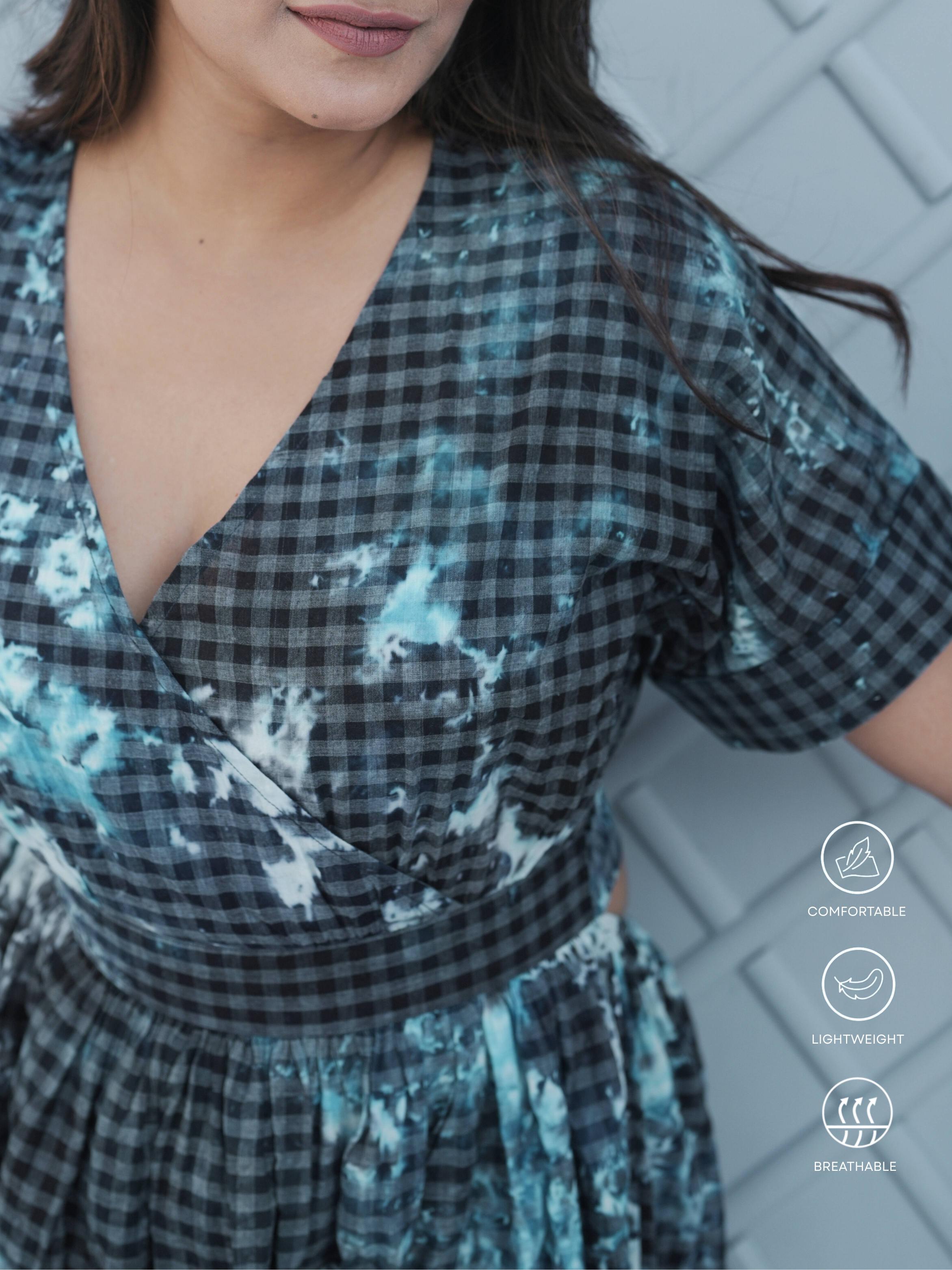 Midnight Tie-Dye Midi Dress