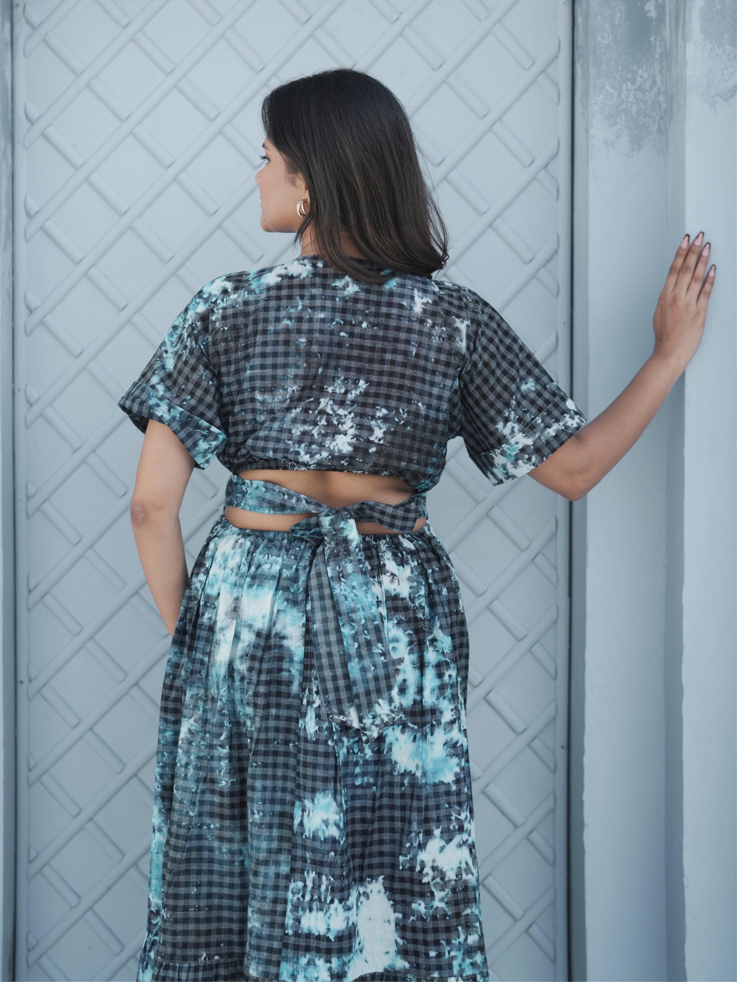 Midnight Tie-Dye Midi Dress
