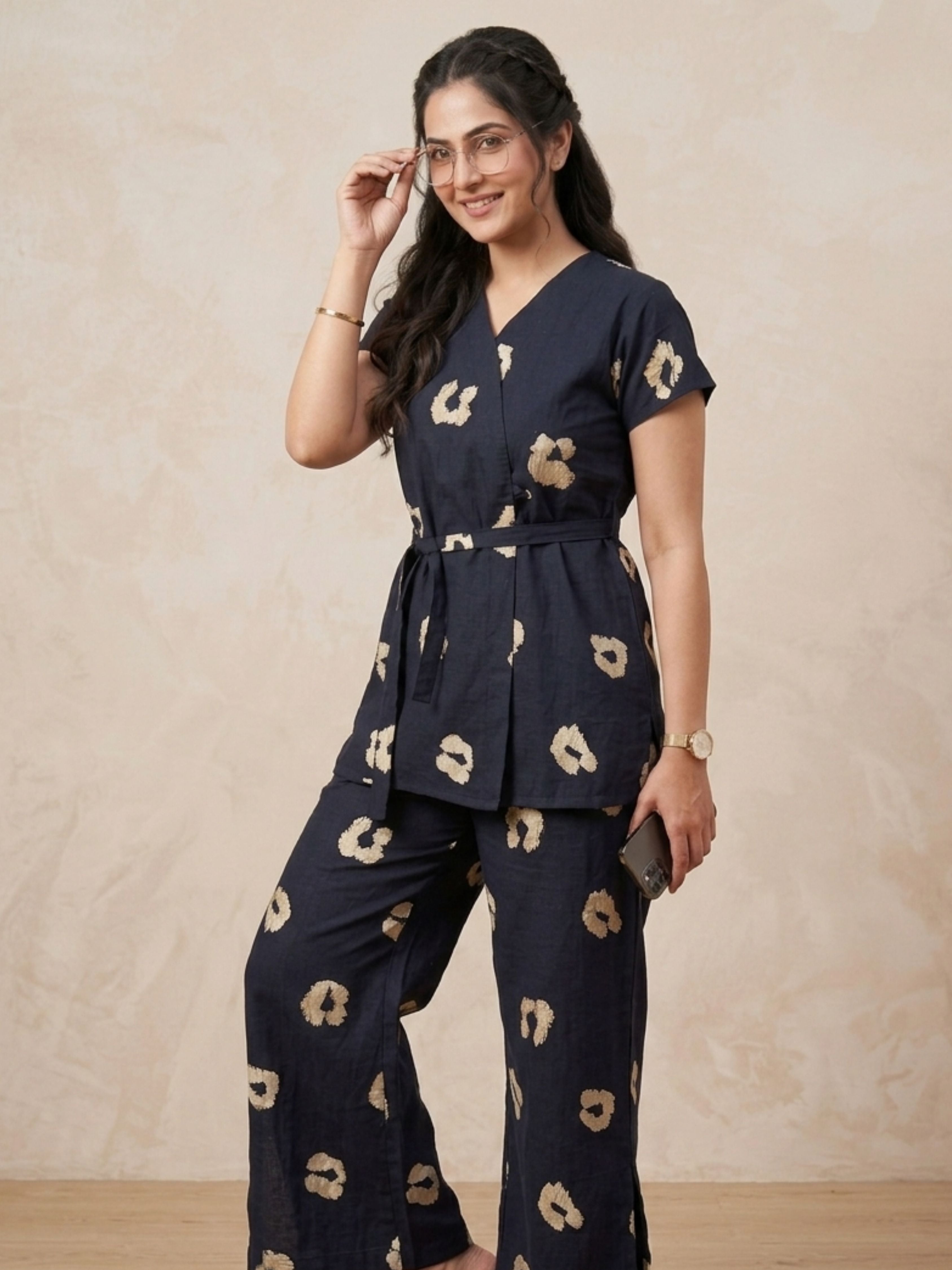 Black Abstract Co-ord Set