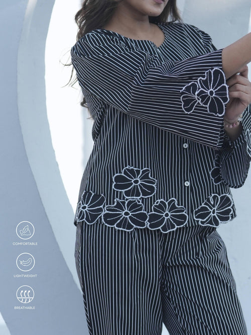 Black Stripe Co-ord Set