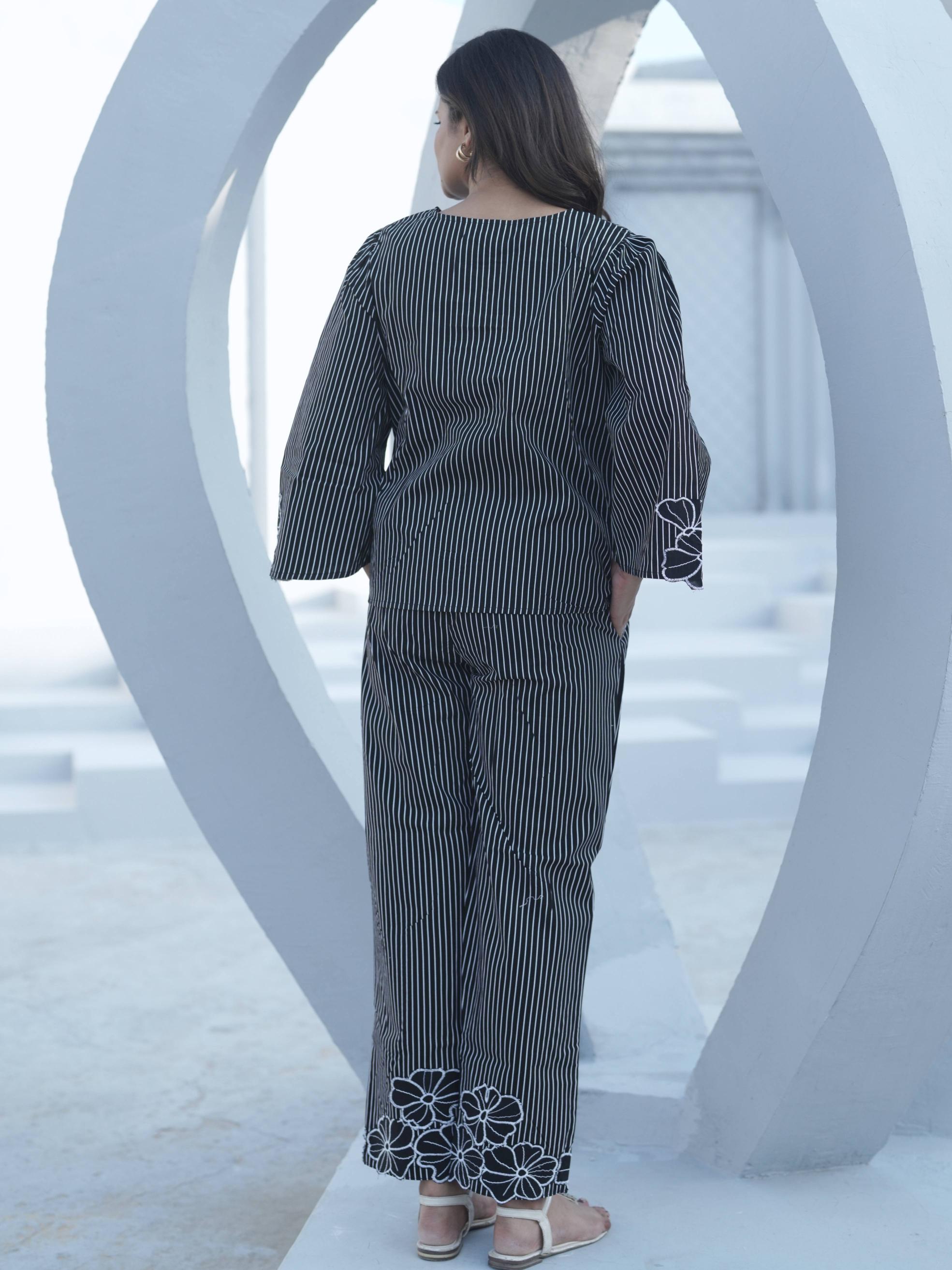 Black Stripe Co-ord Set
