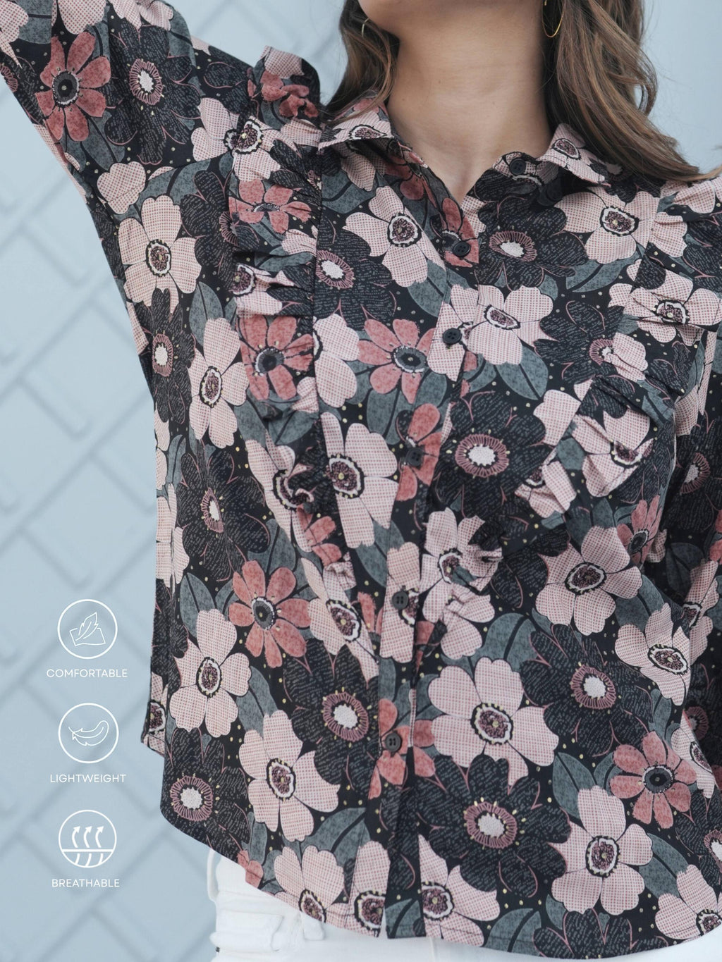 Block Print Floral Shirt