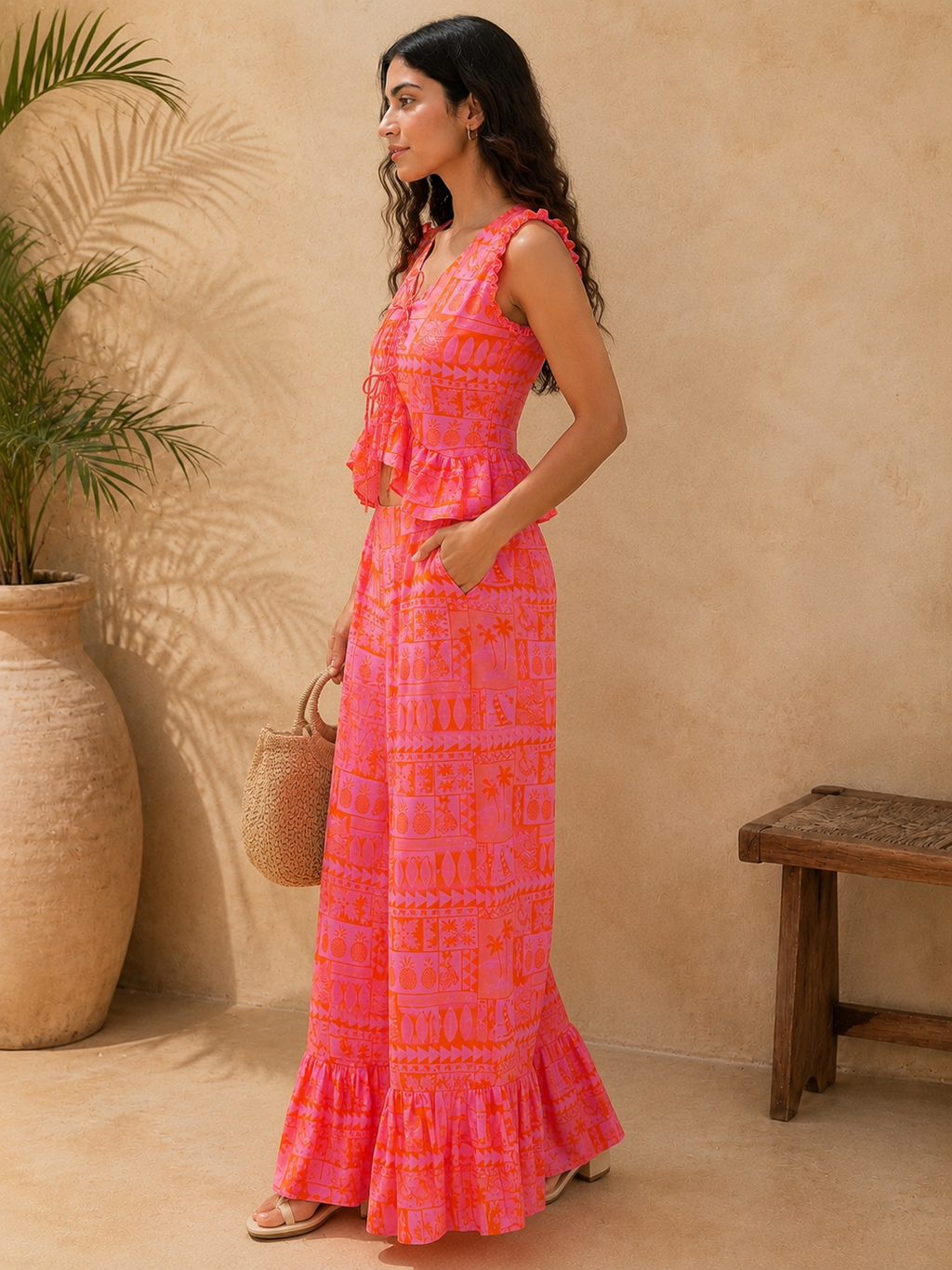 Beach pant coordset