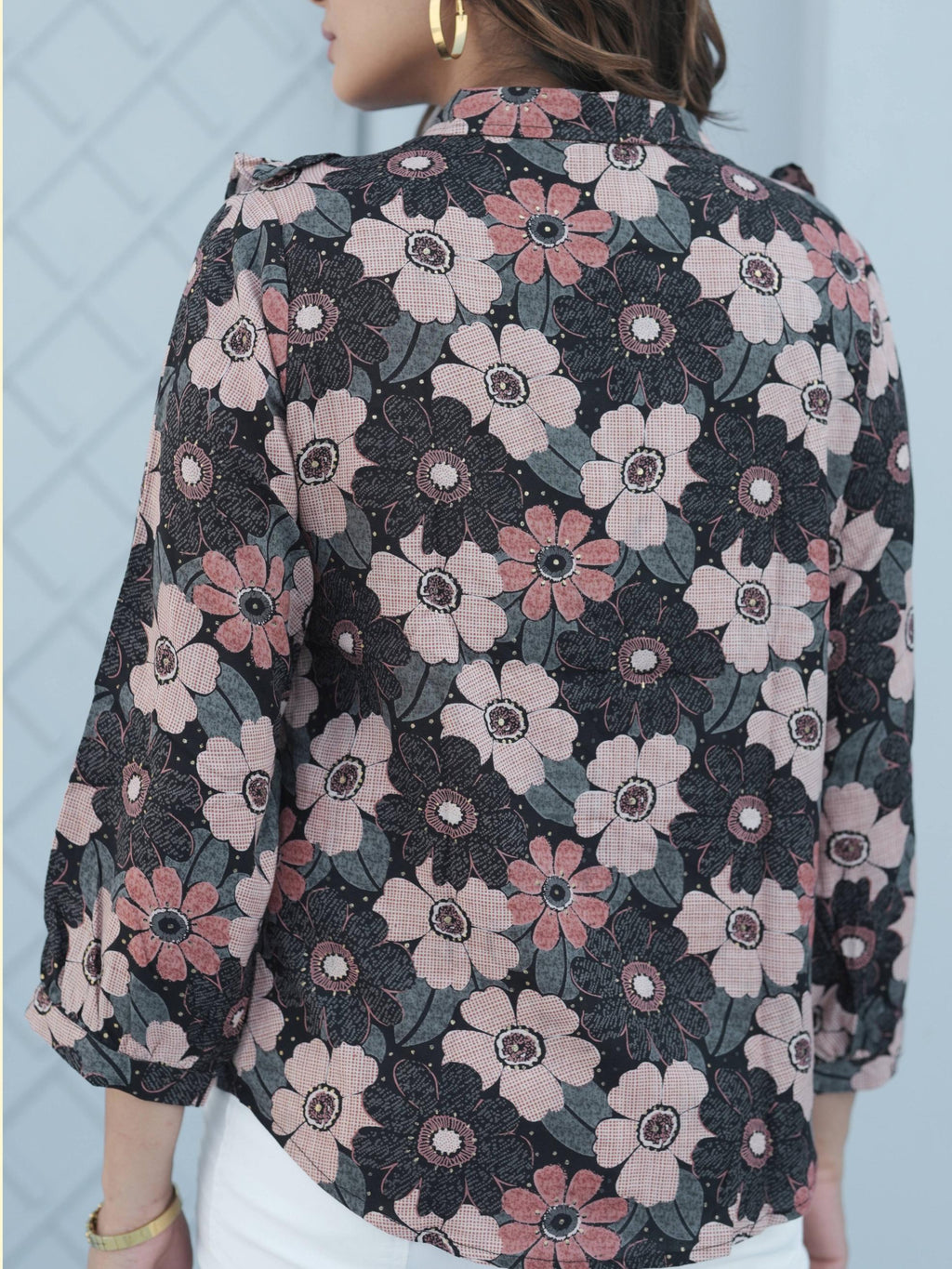 Block Print Floral Shirt