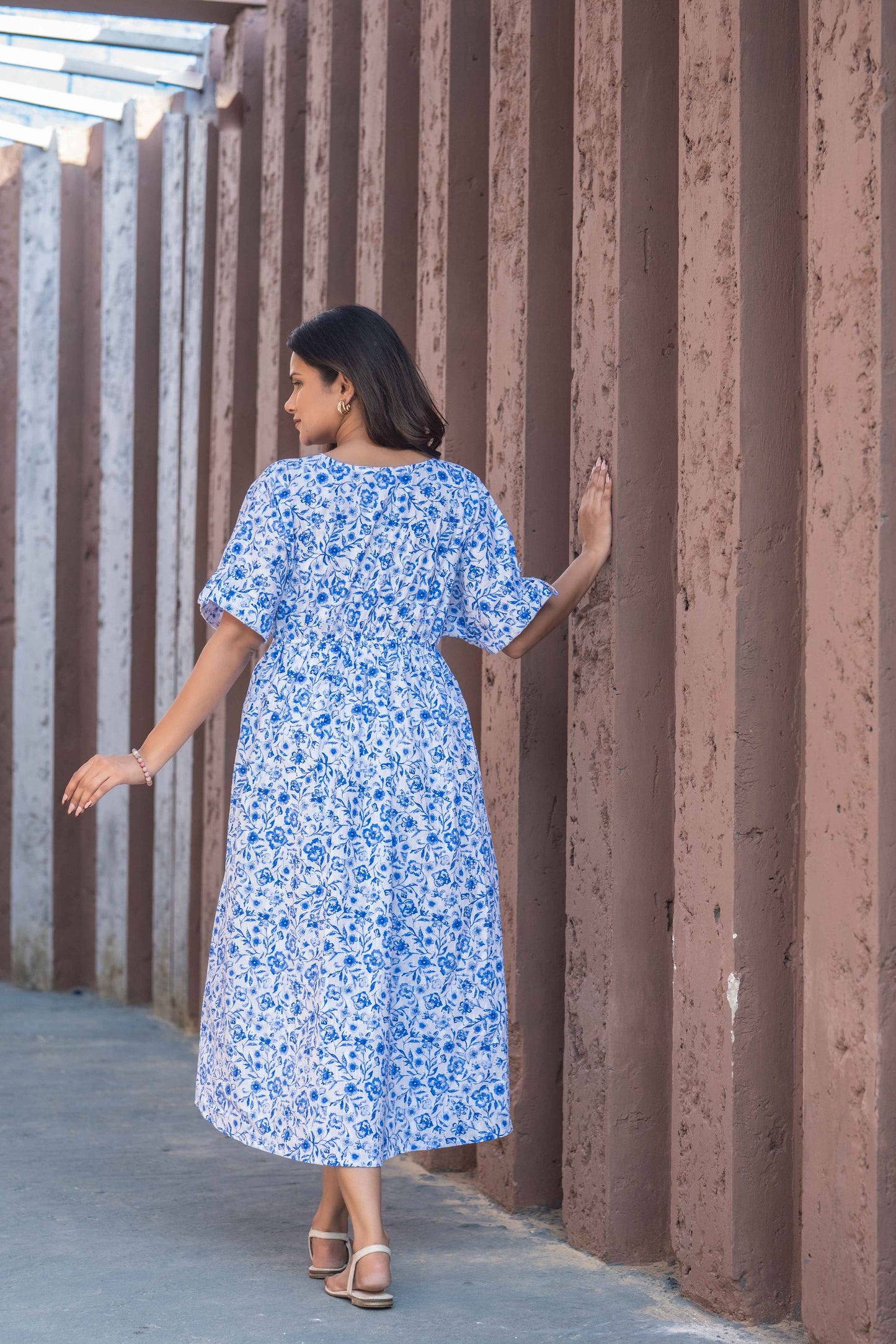 Dobby Blue All Over Dress