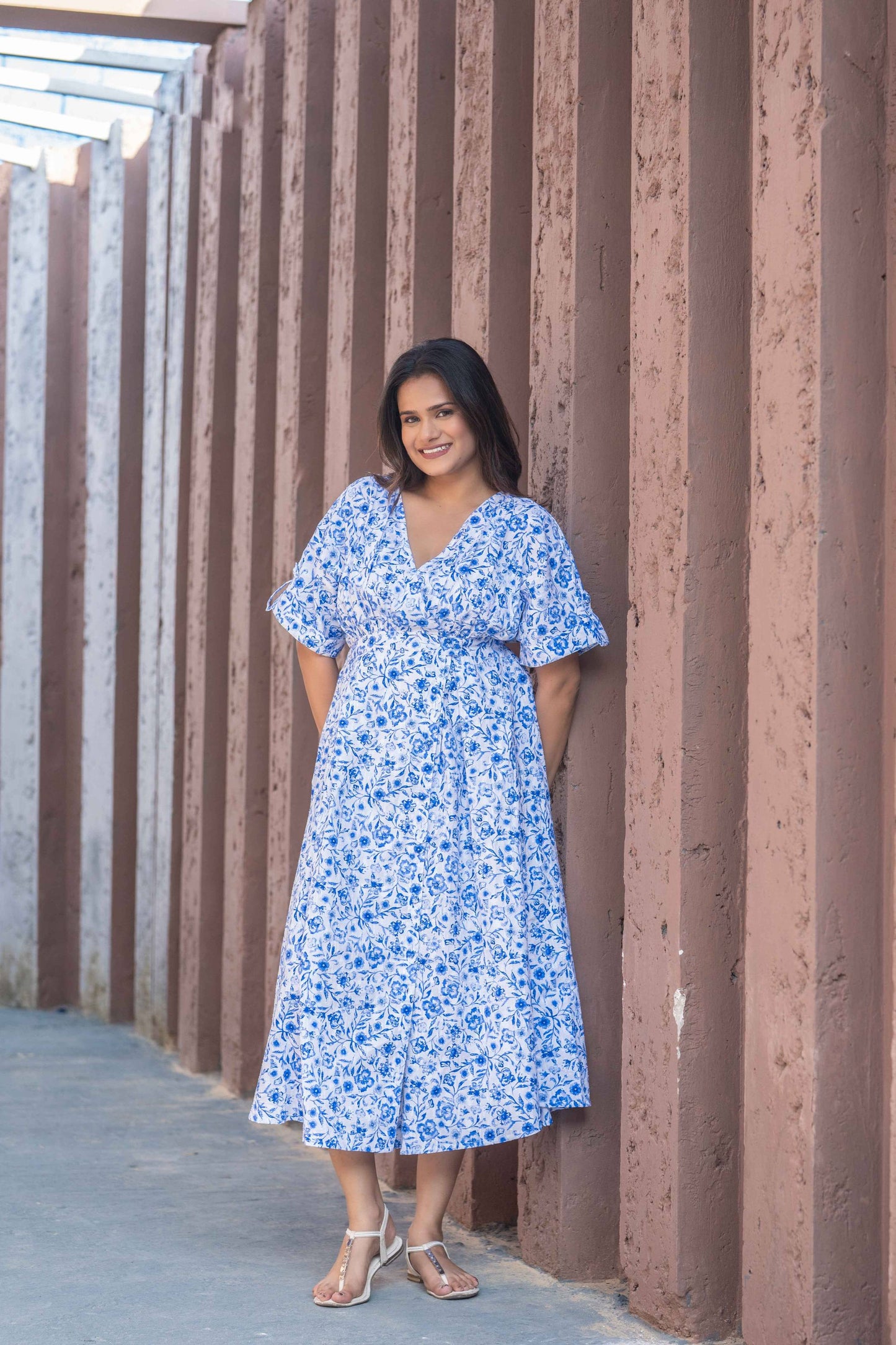 Dobby Blue All Over Dress