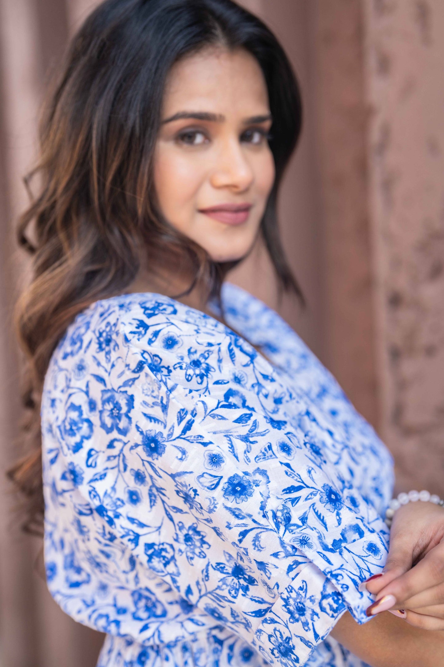 Dobby Blue All Over Dress