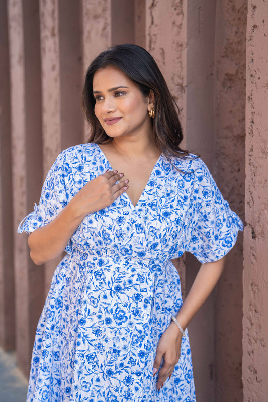 Dobby Blue All Over Dress