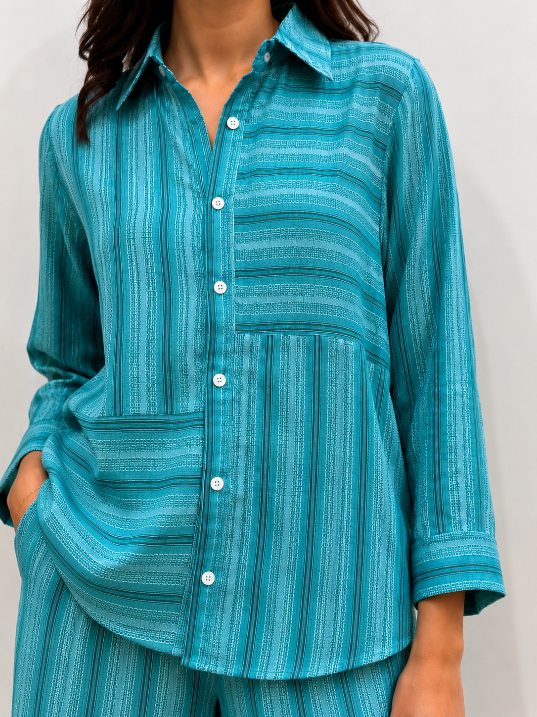 Yarndyed Green Co-ord Set