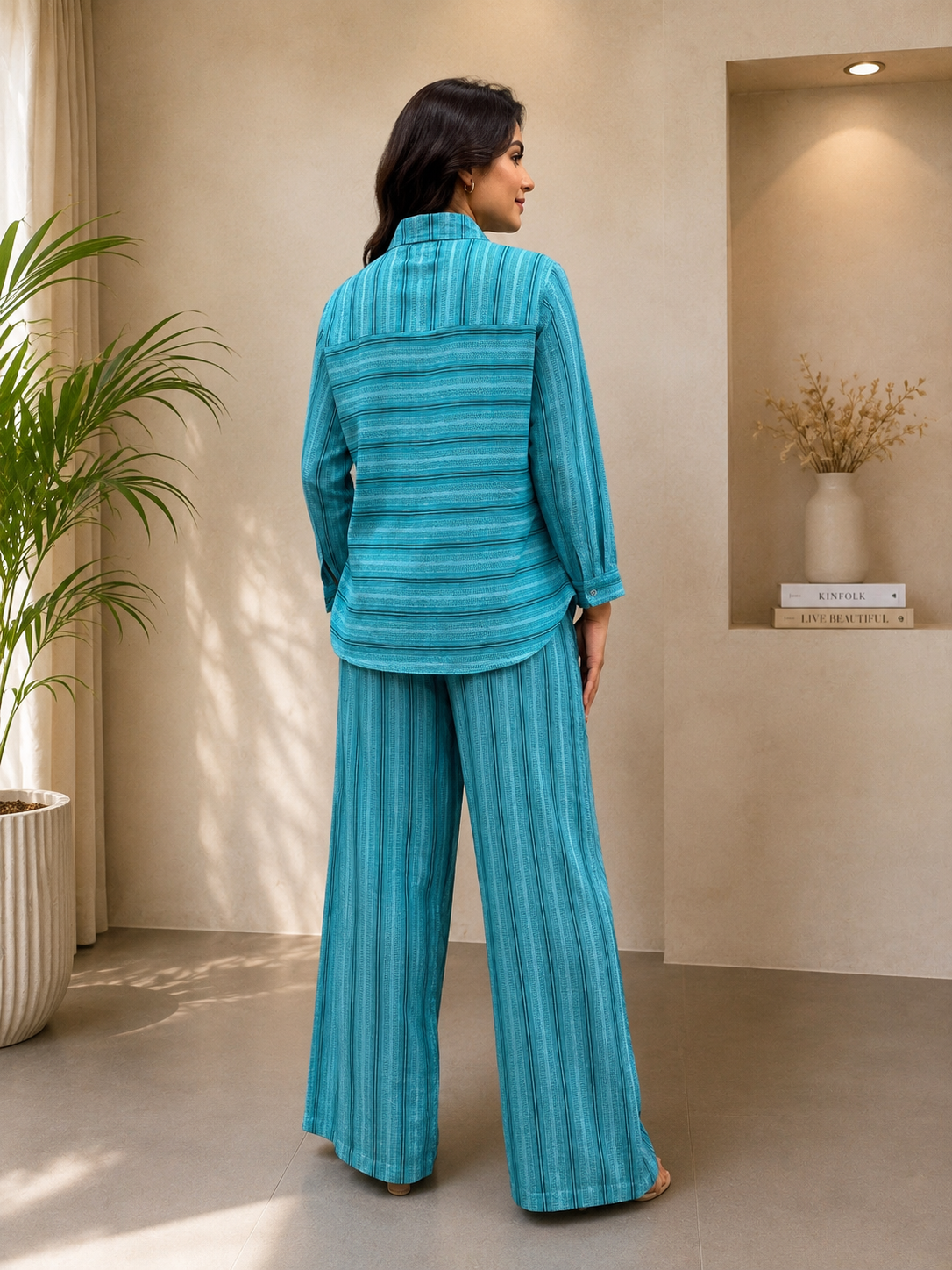 Yarndyed Green Co-ord Set