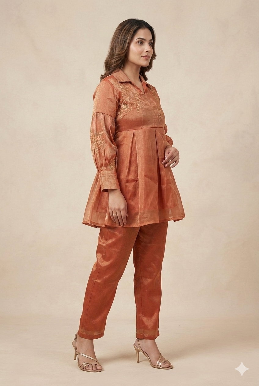 Rust Tissue Co-ord Set