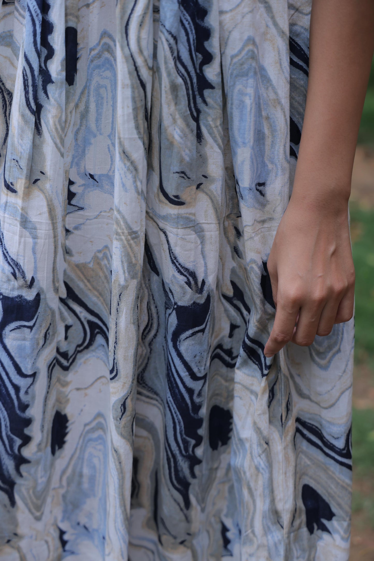 Marble Muse – 100% Cotton Maxi Dress
